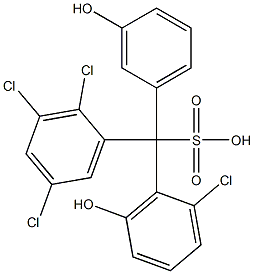 (2-Chloro-6-hydroxyphenyl)(2,3,5-trichlorophenyl)(3-hydroxyphenyl)methanesulfonic acid 구조식 이미지