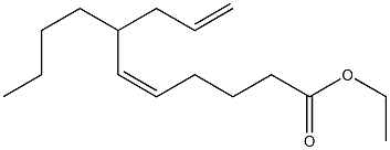 (5Z)-7-Butyl-5,9-decadienoic acid ethyl ester 구조식 이미지