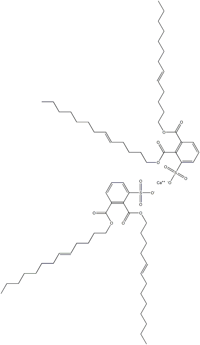 Bis[2,3-di(5-tridecenyloxycarbonyl)benzenesulfonic acid]calcium salt 구조식 이미지