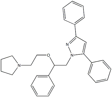 3,5-Diphenyl-1-[2-phenyl-2-[2-(pyrrolidin-1-yl)ethoxy]ethyl]-1H-pyrazole Structure