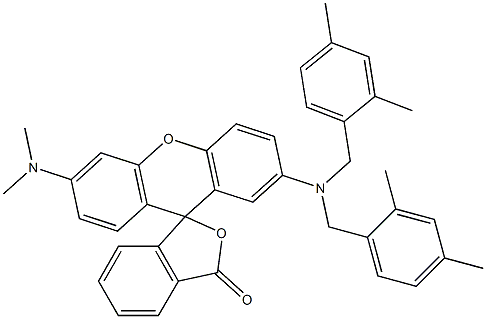 3'-(Dimethylamino)-7'-[bis(2,4-dimethylbenzyl)amino]spiro[isobenzofuran-1(3H),9'-[9H]xanthen]-3-one Structure