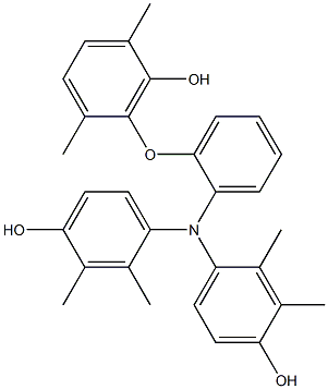 N,N-Bis(4-hydroxy-2,3-dimethylphenyl)-2-(6-hydroxy-2,5-dimethylphenoxy)benzenamine 구조식 이미지