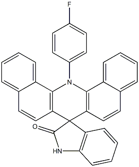 14-(4-Fluorophenyl)spiro[dibenz[c,h]acridine-7(14H),3'-[3H]indol]-2'(1'H)-one Structure