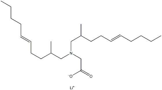 N,N-Bis(2-methyl-5-decenyl)aminoacetic acid lithium salt Structure