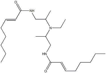 N,N'-[Ethyliminobis(2-methyl-2,1-ethanediyl)]bis(2-octenamide) 구조식 이미지