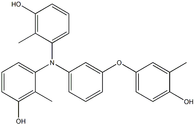 N,N-Bis(3-hydroxy-2-methylphenyl)-3-(4-hydroxy-3-methylphenoxy)benzenamine Structure