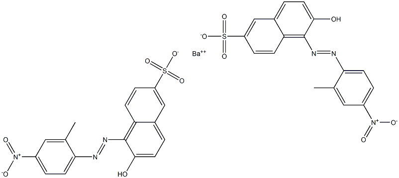 Bis[1-[(2-methyl-4-nitrophenyl)azo]-2-hydroxy-6-naphthalenesulfonic acid]barium salt Structure