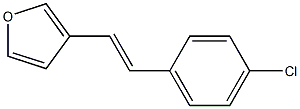 3-(4-Chlorostyryl)furan 구조식 이미지