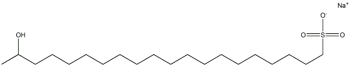 19-Hydroxyicosane-1-sulfonic acid sodium salt Structure