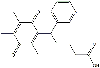 5-(2,4,5-Trimethyl-3,6-dioxo-1,4-cyclohexadienyl)-5-(3-pyridinyl)valeric acid Structure