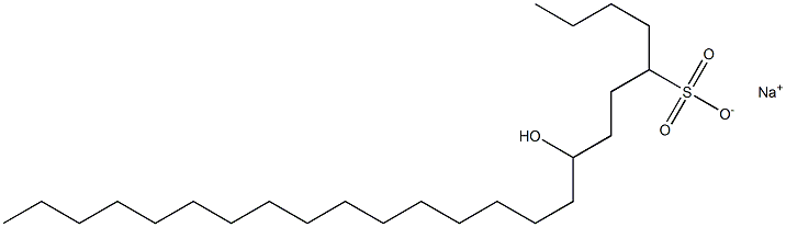 8-Hydroxytetracosane-5-sulfonic acid sodium salt Structure