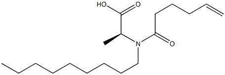 N-(5-Hexenoyl)-N-nonylalanine Structure