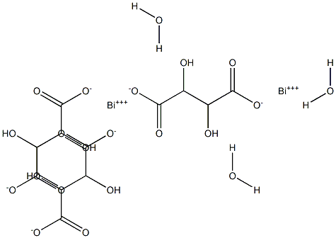 Bismuth tartrate trihydrate Structure