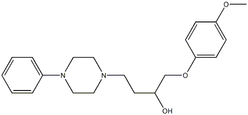 1-(4-Methoxyphenoxy)-4-[4-[phenyl]-1-piperazinyl]-2-butanol 구조식 이미지