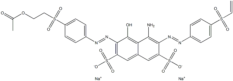 3-[p-(2-Acetoxyethylsulfonyl)phenylazo]-5-amino-4-hydroxy-6-[p-(vinylsulfonyl)phenylazo]-2,7-naphthalenedisulfonic acid disodium salt 구조식 이미지