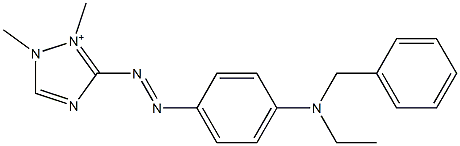 3-[[4-[Ethyl(phenylmethyl)amino]phenyl]azo]-1,2-dimethyl-1H-1,2,4-triazol-2-ium 구조식 이미지