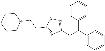 1-[2-[3-(2,2-Diphenylethyl)-1,2,4-oxadiazol-5-yl]ethyl]piperidine 구조식 이미지