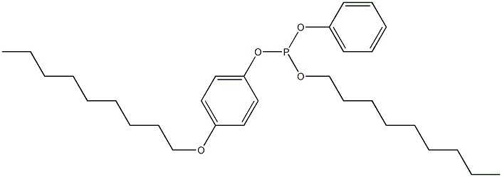 Phosphorous acid 4-(nonyloxy)nonyldiphenyl ester Structure