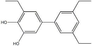 3-Ethyl-5-(3,5-diethylphenyl)benzene-1,2-diol Structure