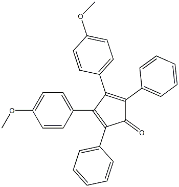 1,4-Diphenyl-2,3-bis(4-methoxyphenyl)-1,3-cyclopentadiene-5-one 구조식 이미지