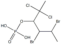 Phosphoric acid hydrogen (1,2-dibromopropyl)(2,2-dichloropropyl) ester 구조식 이미지