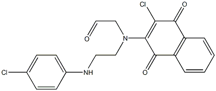 3-Chloro-2-[[2-[(4-chlorophenyl)amino]ethyl](2-oxoethyl)amino]-1,4-naphthoquinone 구조식 이미지