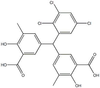 5,5'-(2,3,5-Trichlorobenzylidene)bis(3-methylsalicylic acid) Structure