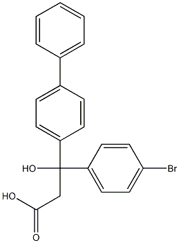 (+)-3-(4-Biphenylyl)-3-(p-bromophenyl)-3-hydroxypropanoic acid Structure