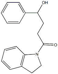 1-[(2,3-Dihydro-1H-indol)-1-yl]-4-hydroxy-4-phenylbutan-1-one Structure