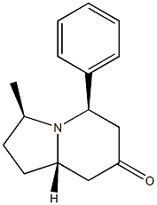 (3R,5R,8aS)-3-Methyl-5-phenyl-1,2,3,5,6,8a-hexahydroindolizin-7(8H)-one 구조식 이미지