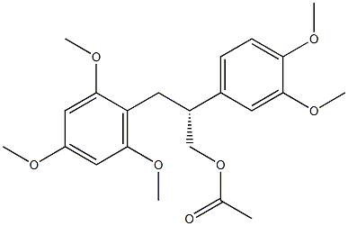 [R,(-)]-2-(3,4-Dimethoxyphenyl)-3-(2,4,6-trimethoxyphenyl)-1-propanol acetate Structure