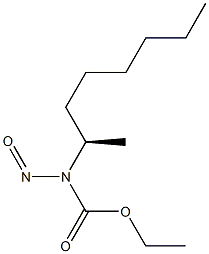 (-)-[(R)-1-Methylheptyl]nitrosocarbamic acid ethyl ester 구조식 이미지