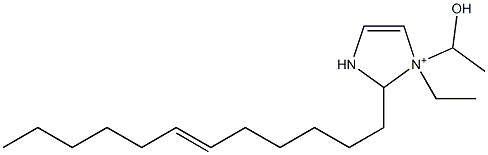 2-(6-Dodecenyl)-1-ethyl-1-(1-hydroxyethyl)-4-imidazoline-1-ium 구조식 이미지