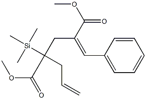 4-Benzylidene-2-(2-propenyl)-2-(trimethylsilyl)pentanedioic acid dimethyl ester Structure