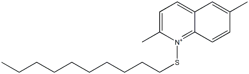 1-Decylthio-2,6-dimethylquinolinium Structure