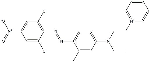 1-[2-[[4-[(2,6-Dichloro-4-nitrophenyl)azo]-3-methylphenyl](ethyl)amino]ethyl]pyridinium Structure