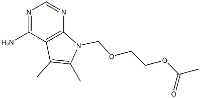 Acetic acid 2-[[4-amino-5,6-dimethyl-7H-pyrrolo[2,3-d]pyrimidin-7-yl]methoxy]ethyl ester 구조식 이미지
