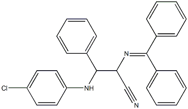 3-[(4-Chlorophenyl)amino]-3-phenyl-2-[(diphenylmethylene)amino]propanenitrile 구조식 이미지