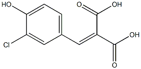 (3-Chloro-4-hydroxybenzylidene)malonic acid 구조식 이미지