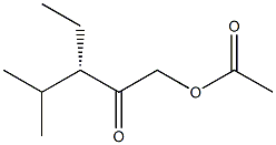 [S,(+)]-3-Ethyl-1-acetyloxy-4-methyl-2-pentanone 구조식 이미지