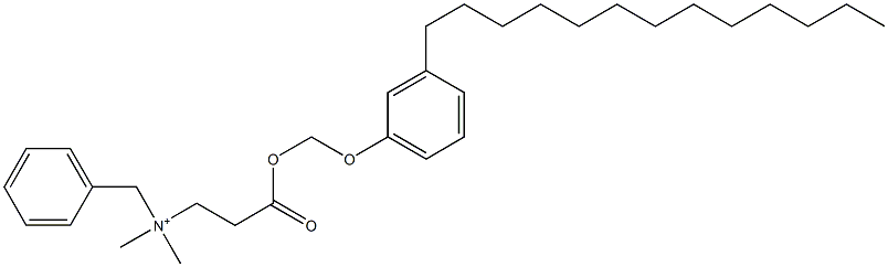 N,N-Dimethyl-N-benzyl-N-[2-[[(3-tridecylphenyloxy)methyl]oxycarbonyl]ethyl]aminium 구조식 이미지