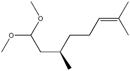 (3R)-3,7-Dimethyl-6-octenal dimethyl acetal Structure