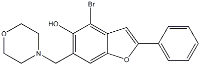 4-Bromo-6-(morpholinomethyl)-2-phenylbenzofuran-5-ol Structure