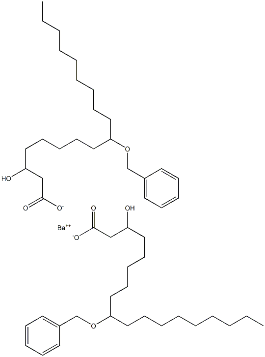 Bis(9-benzyloxy-3-hydroxystearic acid)barium salt 구조식 이미지