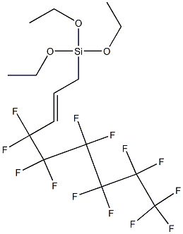 1-[Triethoxysilyl]-4,4,5,5,6,6,7,7,8,8,9,9,9-tridecafluoro-2-nonene Structure