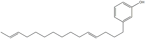 3-(4,13-Pentadecadienyl)phenol 구조식 이미지