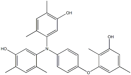 N,N-Bis(5-hydroxy-2,4-dimethylphenyl)-4-(3-hydroxy-2,5-dimethylphenoxy)benzenamine 구조식 이미지