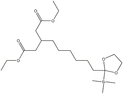 3-[6-[2-(Trimethylsilyl)-1,3-dioxolan-2-yl]hexyl]glutaric acid diethyl ester 구조식 이미지
