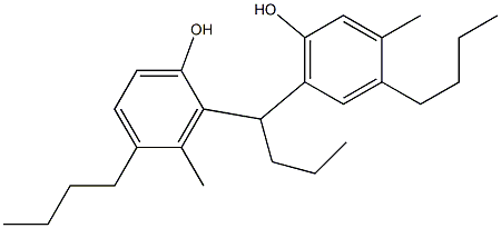 2,6'-Butylidenebis(3-methyl-4-butylphenol) 구조식 이미지