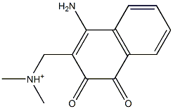 [[(4-Amino-1,2-dihydro-1,2-dioxonaphthalen)-3-yl]methyl]-N,N-dimethylaminium Structure